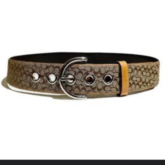 Coach vintage logo print brown belt size S - Picture 2 of 7
